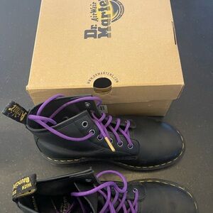 Dr. Martens Black and Purple Boots